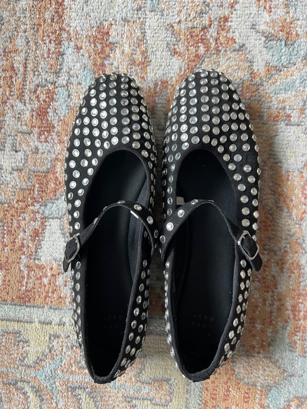 Black Studded Mary Janes